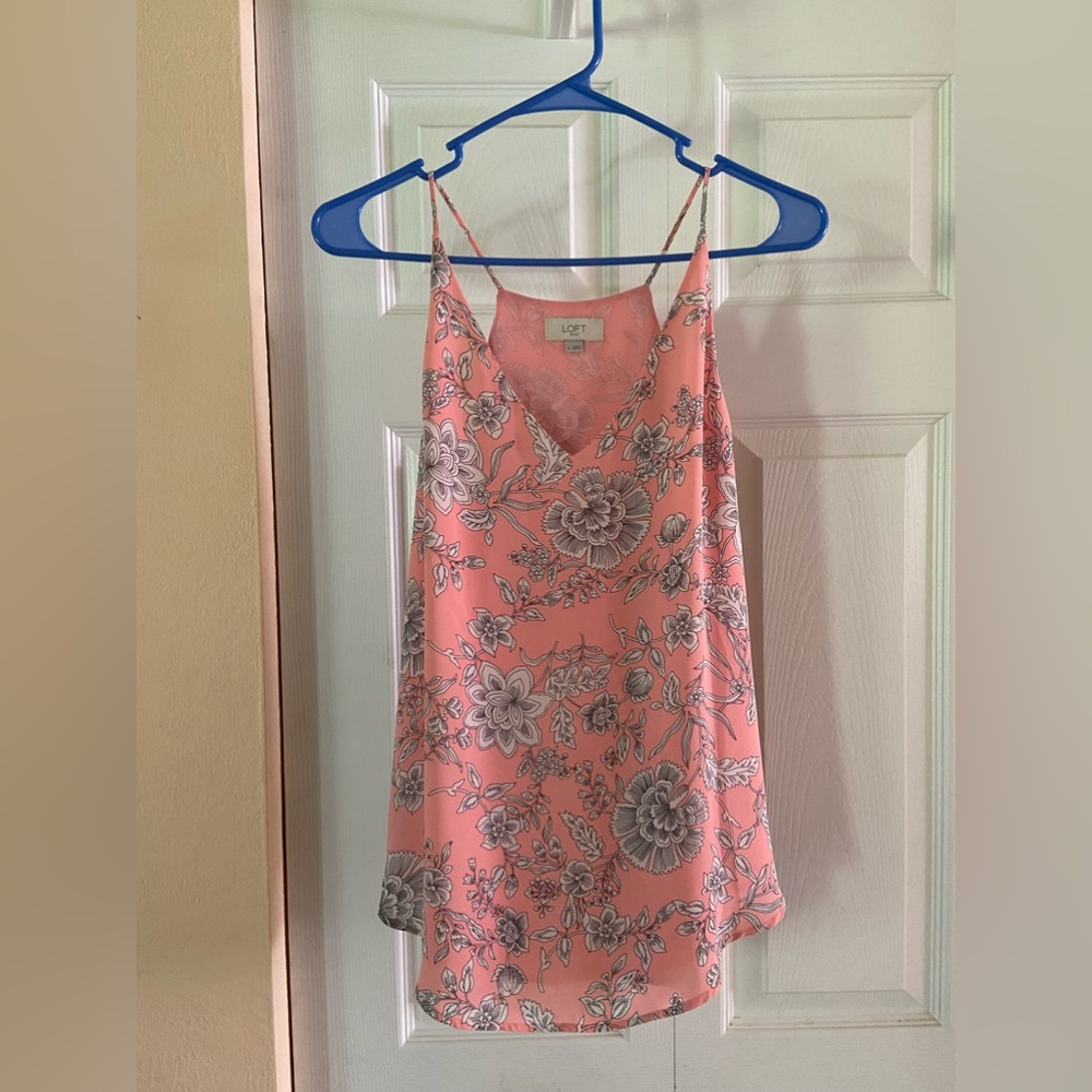 Loft Outlet lined spaghetti strap blouse
